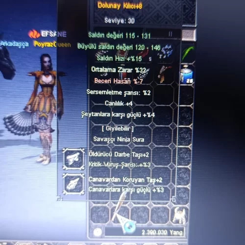  +8 DOLUNAY 32 ORTALAMA +2 CANAVAR +2 ÖLDÜRÜCÜ